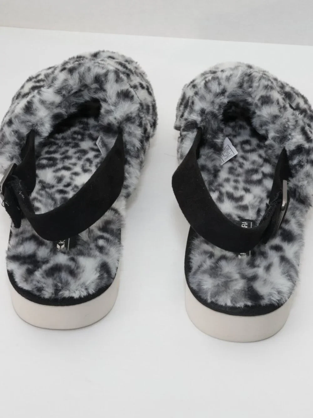 Koolaburra By UGG Fuzzed Out Cheetah Women's Size 9 Black White Slide Sand